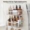 Shower Caddy Basket Shelf with 5 Hooks Adhesive Organizer Storage Rack Rust Resistant Wall Mounted Stainless Steel No Drilling for Bathroom, Toilet, Kitchen - 2 Pack